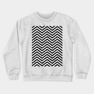 Marble Chevron Pattern - Black and White Crewneck Sweatshirt